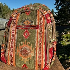 Unique Roomy Backpack Custom Made With Durable Tapestry Fabric